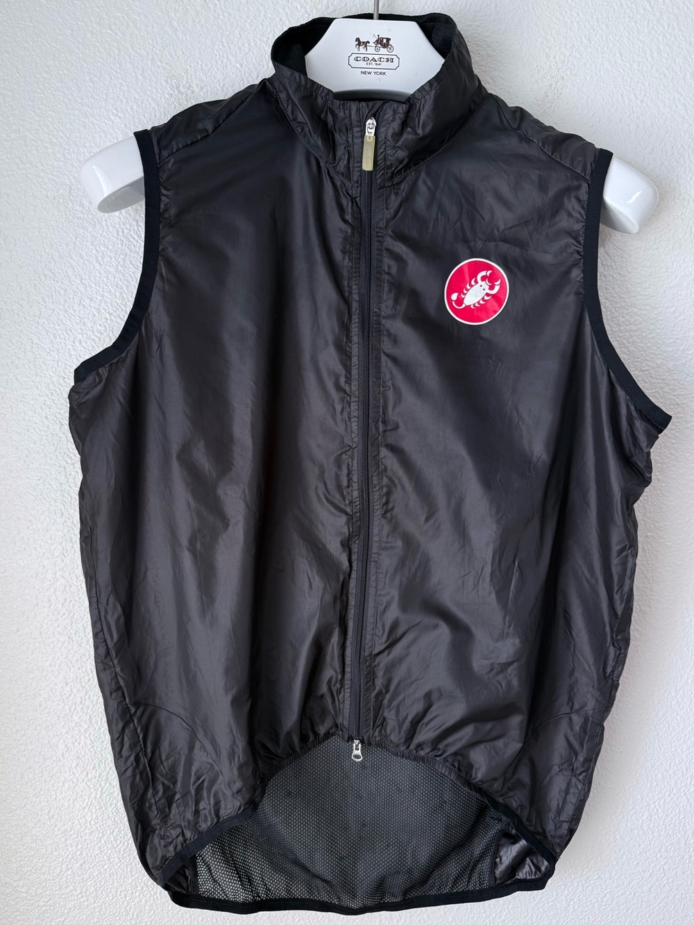 Castelli Men’s Nano Protection H2O Windproof Packable Cycling Vest Black Size L